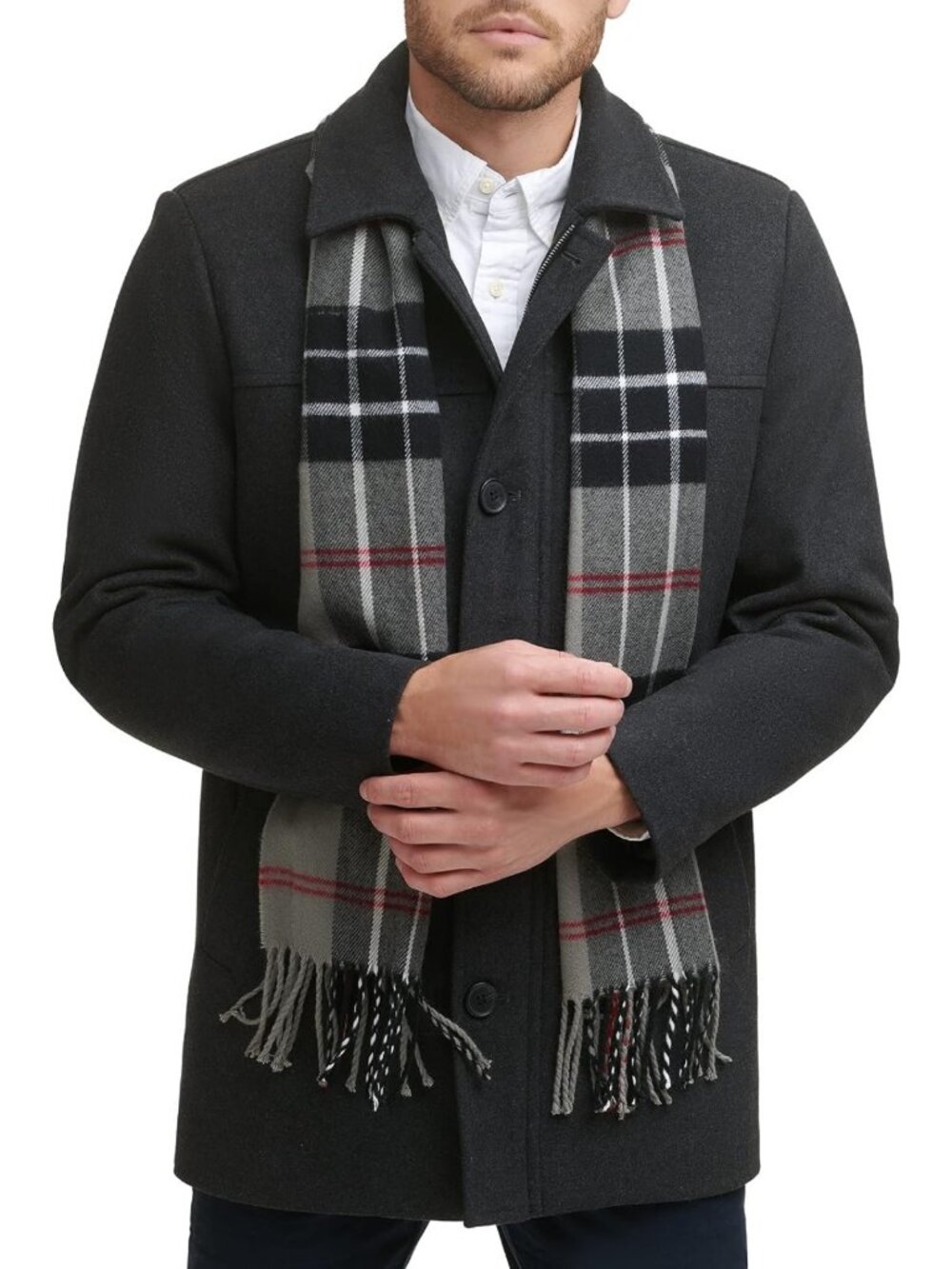 Stylish Men's Wool Blend Overcoat - Warm, Versatile, Perfect for Fall/Winter